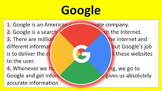 10 Lines about Google in English | Few lines about Google | Google essay on English