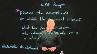 WPA Test Prep - Part 5  Analyzing the Author's Assumptions