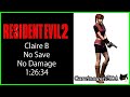 Resident evil 2 psx no save no damage  claire b  12634 commentated