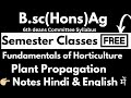 B.Sc Ag 1st sem classes Fundamentals of Horticulture Plant Propagation