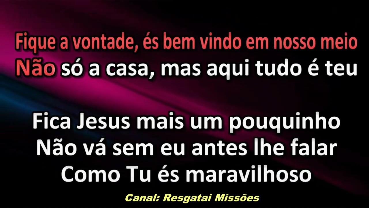 Andréa Fontes - Fica Jesus - Playback - Karaokê