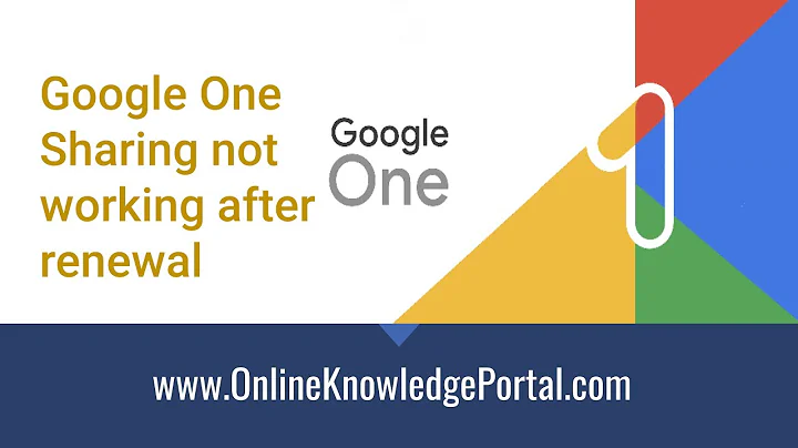 Google One sharing not working after renewal