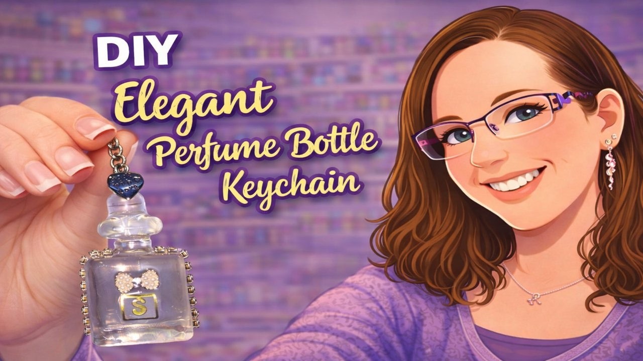 How to Make an Elegant Perfume Bottle Keychain | UV Resin DIY