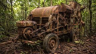 Genius man: Repairing and restoring abandoned vintage agricultural machine for free to a poor farmer