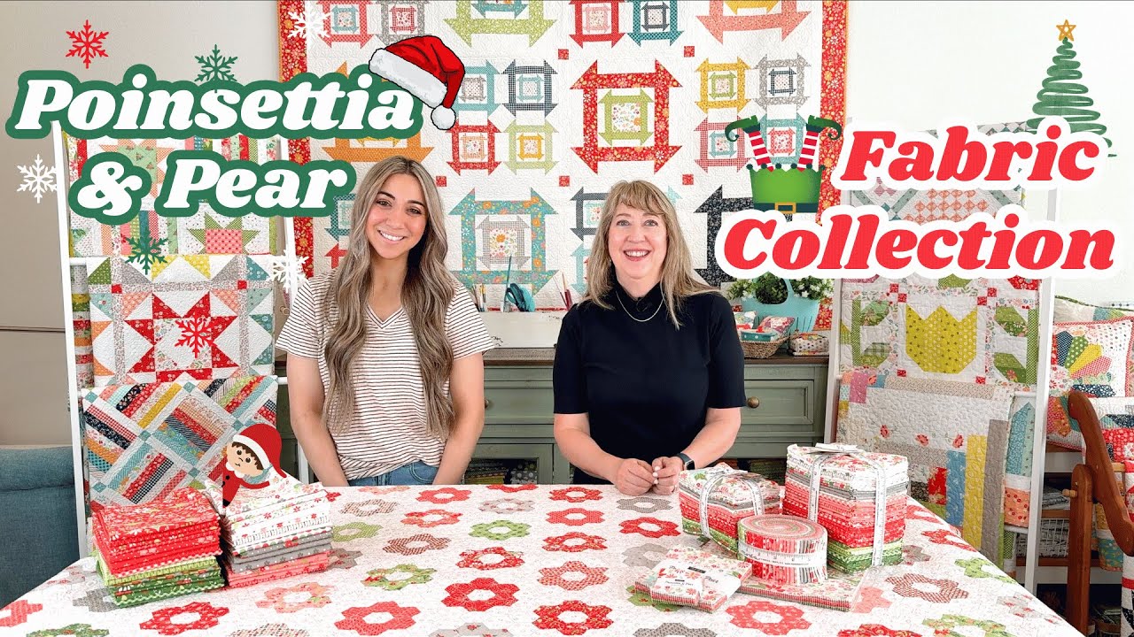 Коллекция тканей «Пуансеттия и груша»