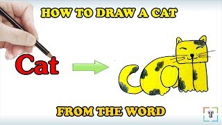 Wordtoons How To Turn Words Cat Into A Cartoon For Kids How To Draw And Color A Cat