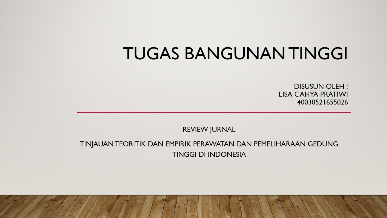 Tugas Bangunan Tinggi Review Jurnal - YouTube