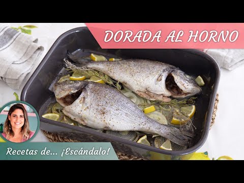 DORADAS AL HORNO con cebolla y limón, ¡en su punto justo!