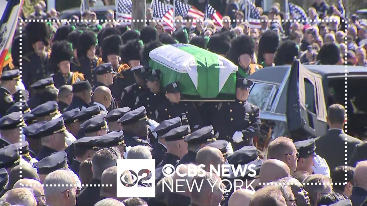 ⁣Thousands attend funeral for fallen NYPD Det. Jonathan Diller