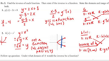 5 6 Inverse Relations and Functions Video #1