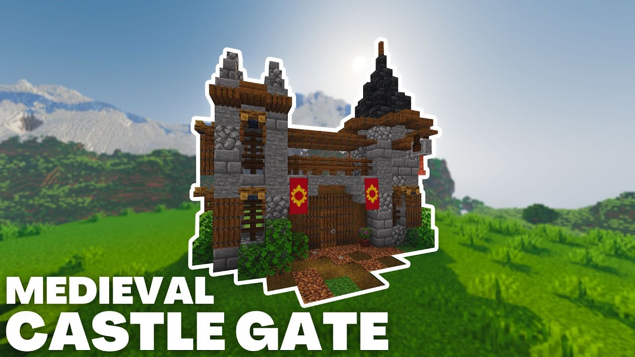 Minecraft: How To Build A Medieval Castle Gate - Tutorial (Easy) - YouTube