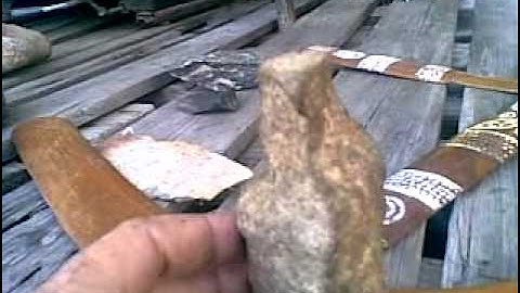 The Boomerang Stone. Aboriginal Aerodynamic-Woodcarving Tool.