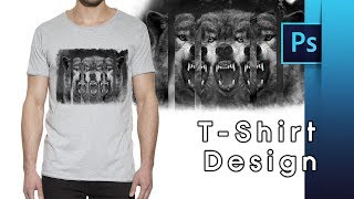 Information T-shirt Design Wolves - Photoshop cc News