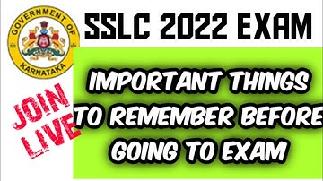 SSLC 2022 EXAM GUIDANCE