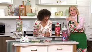 Temp-tations Seasonal 3-Quart Glass Canister on QVC