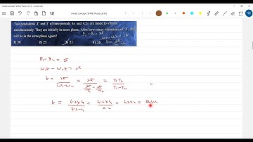 14) Oscillations physics | phase difference of two simple pendulums