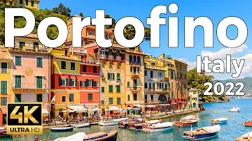 Portofino 2022, Italy Walking Tour (4k Ultra HD 60 fps) - With Captions