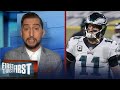 Nick Wright reacts to Carson Wentz benched in Eagles' loss to Packers | NFL | FIRST THINGS FIRST