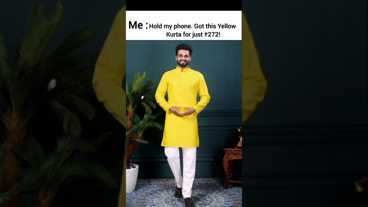 Yellow Kurta Under ₹300 – Best Budget Festive Look for Boys! | 