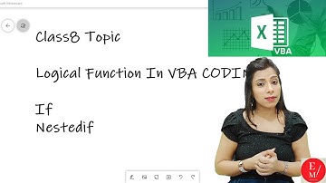 Vba Tutorial Class 8| Logical function If nested If formulas in Vba Macro Coding.