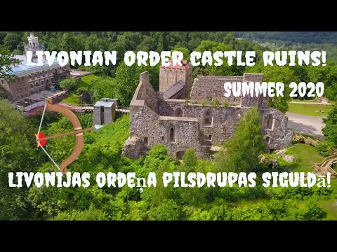 Sigulda Medieval Castle ruins. Summer 2020 Siguldas viduslaiku pilsdrupas.