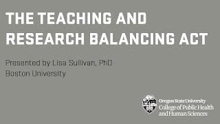 The teaching and research balancing act