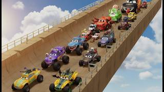 🔴 LIVE: Spiderman vs McQueen 😱 Mega Ramp Jumps Into Giant Target (Crash Challenge) screenshot 4