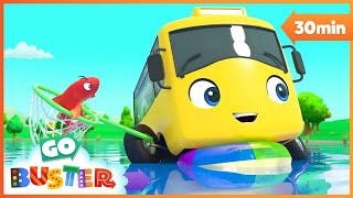 WOW! Buster Goes Fishing | Go Buster! | Bus Cartoons for Kids! | Funny Videos & Songs