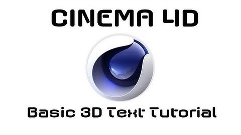 Cinema 4D | Basic 3D Text Tutorial