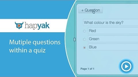 Multiple questions in a quiz with HapYak - Interactive video tutorial