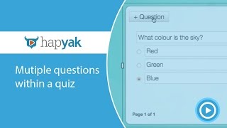 Multiple questions in a quiz with HapYak - Interactive video tutorial screenshot 5