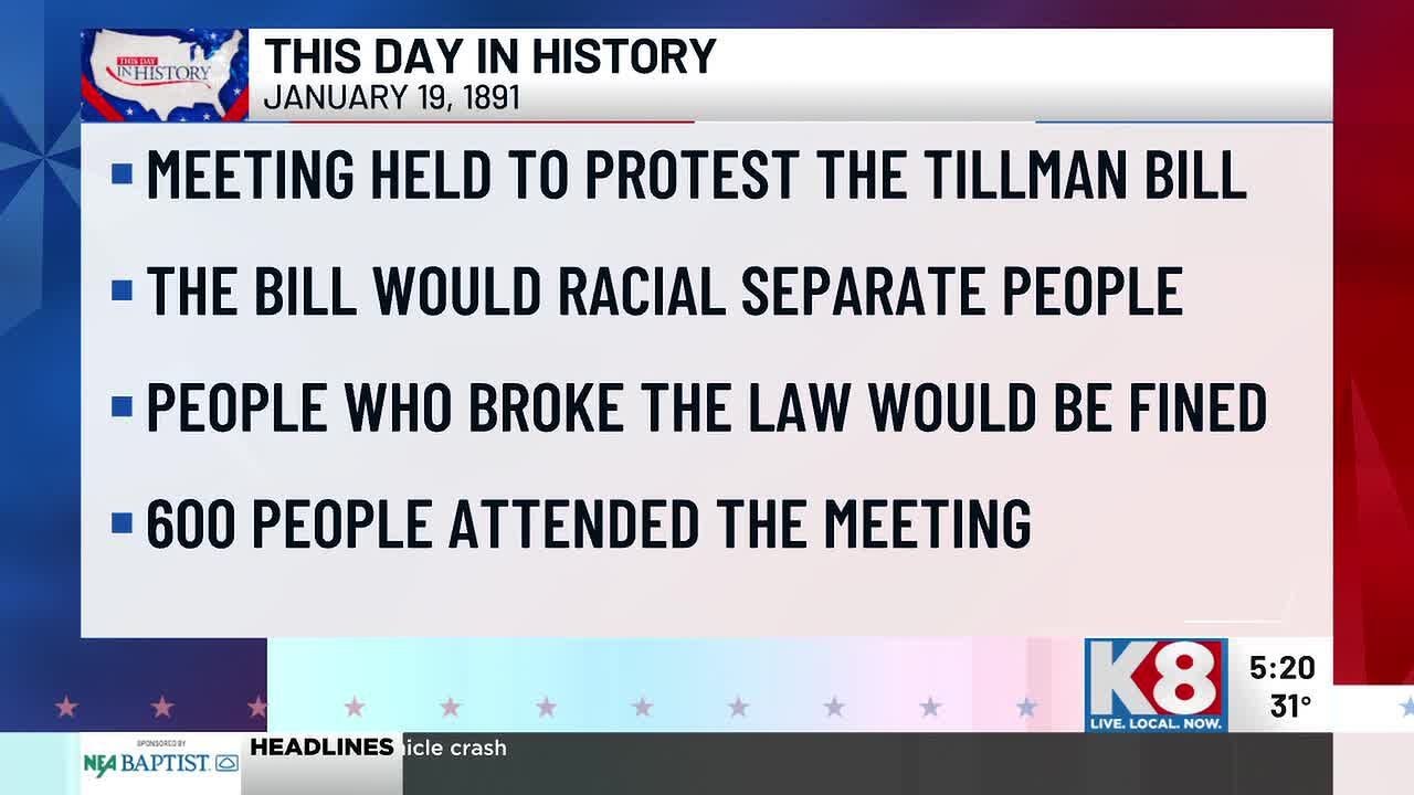 We the People: Jan: 19 - Meeting held in Little Rock to protest the Tillman bill in 1891
