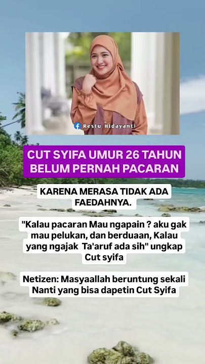 SUBHANALLAH.. Cut Syifa umur 26tahun belum pernah sekalipun pacaran #shorts #viral