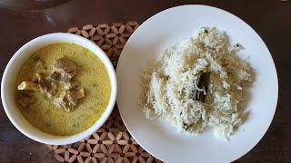 Lockdown lunch /  Simple Mutton White Kurma & Ghee rice / சிம்பிள் மட்டன் வெள்ளை குருமா & நெய்சோறு