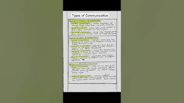 Types of Communication
