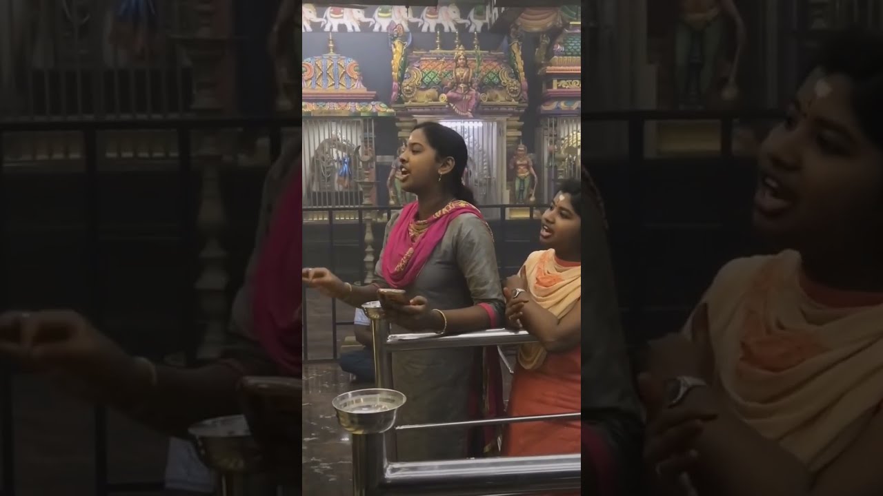     Girls sing a song for lord murugan