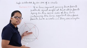 Class10th – Theorem 10.10 of Angle Subtended by an Arc of a Circle | Circles | Tutorials Point