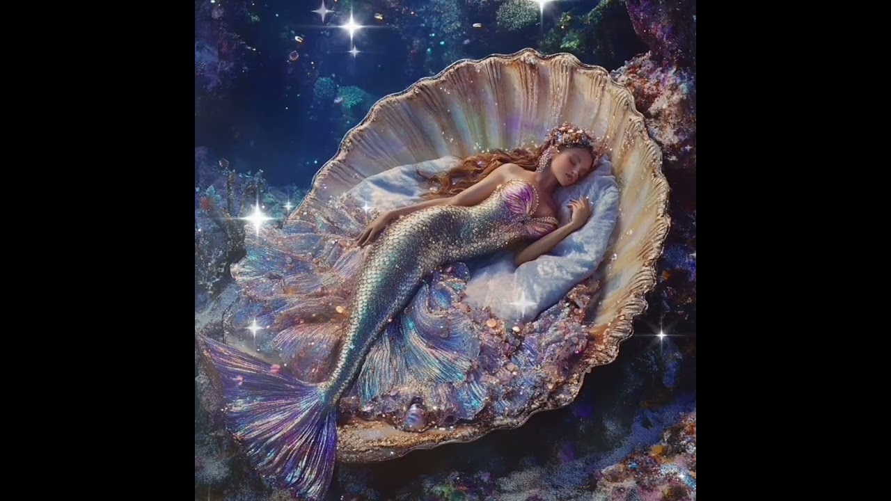 Sleeping Mermaid 🧜‍♀️ ✨️ 💤 by Xenia Straub.  No ©️.