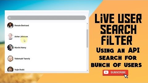How to make a search filter using API || Search bar || search Filter in Javascript