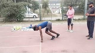 Crouch start.                        sprint Start Training