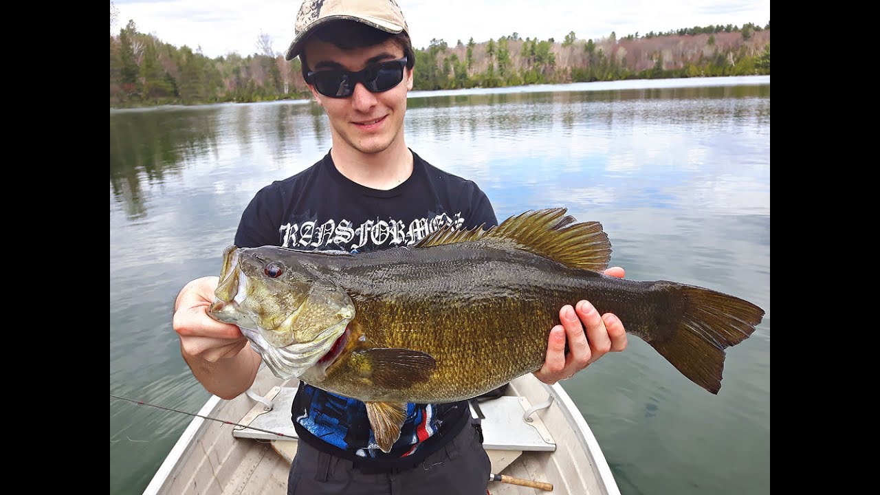 HUGE 20 inch Northern Ontario Smallmouth Bass Ontario FishWhisperer