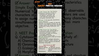🌿 NEET Biology MCQs | Taxonomy PYQ Questions with Explanation | NEET 2026 &amp; 2027
