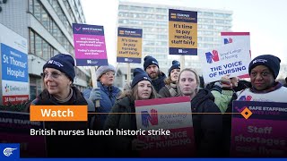 British nurses launch historic strike