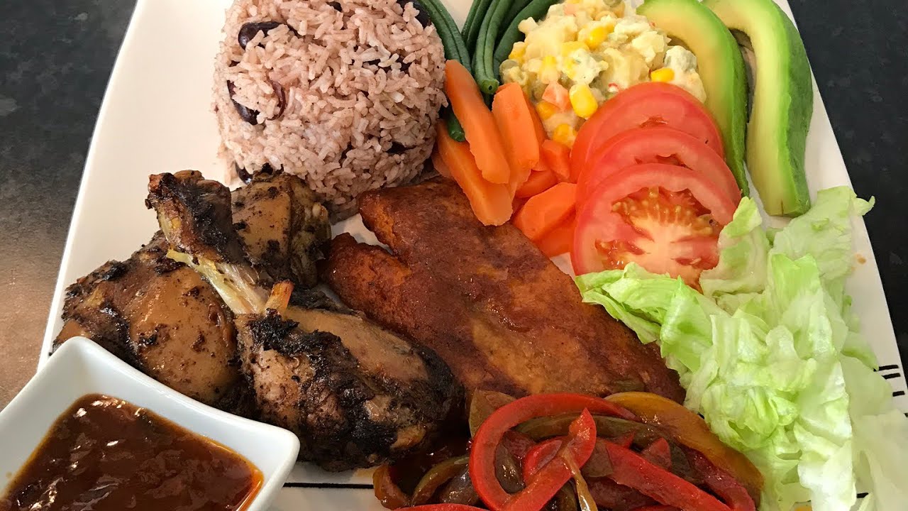 Jamaican Sunday Dinner (Oven Jerk Chicken)