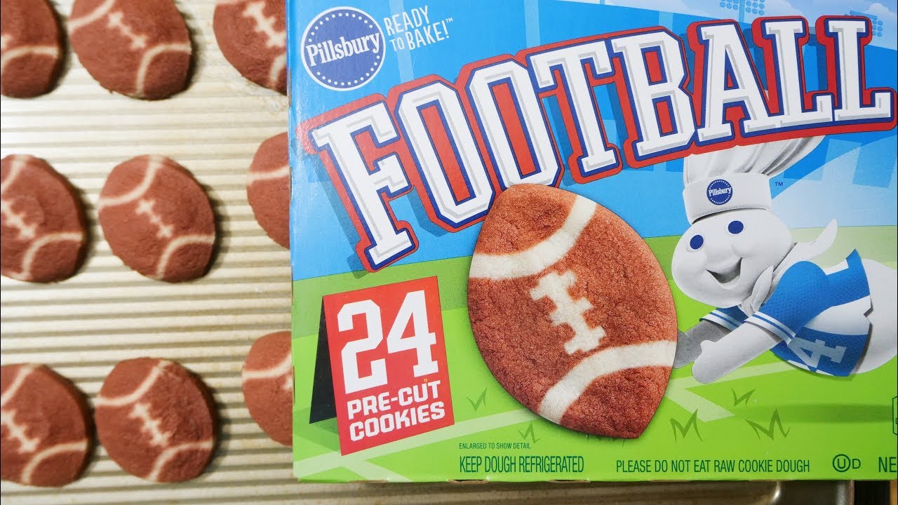 Pillsbury Football Cut Out Sugar Cookies Ready To Bake Youtube