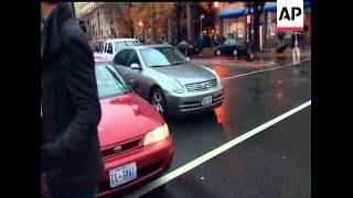 Occupy marchers from New York arrive in Washington, D.C. The group walked 240 miles in the past two