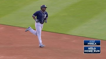 SD@CHC: Pirela crushes a leadoff home run to center