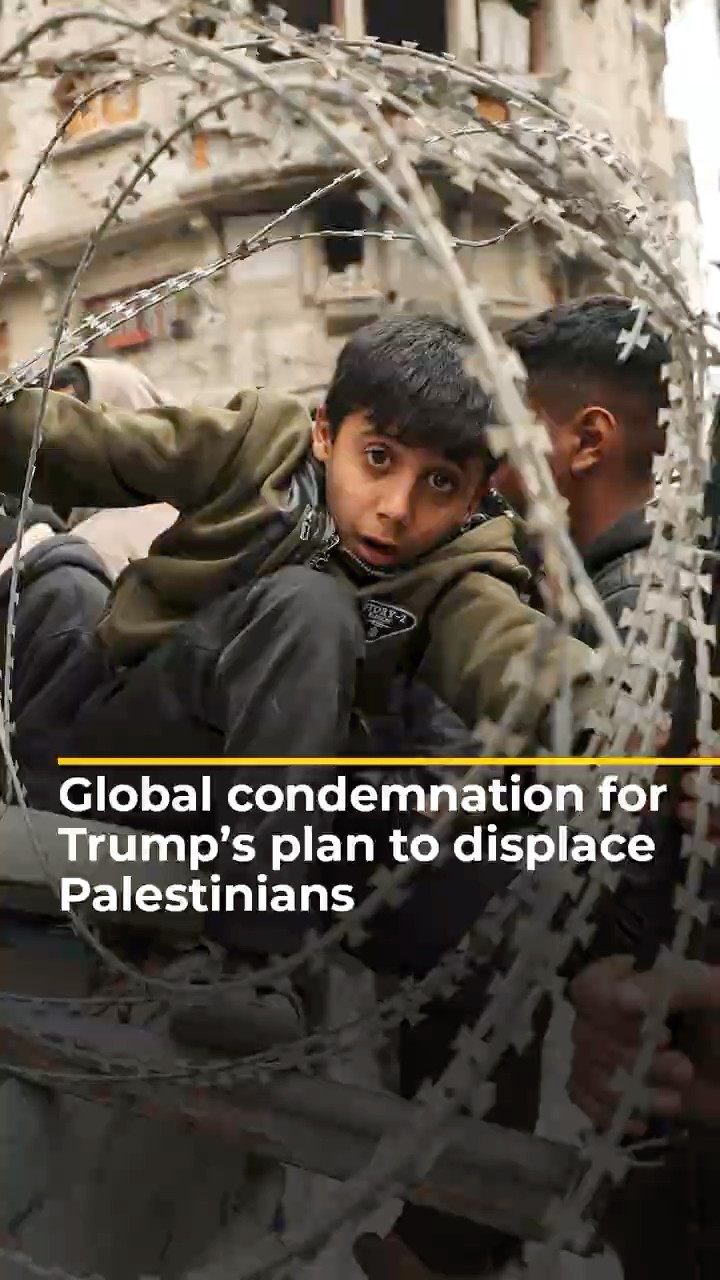 Global condemnation for Trump’s plan to force Palestinians from Gaza | AJ #shorts