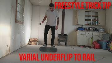 Freestyle Skateboarding Trick Tip: Varial Underflip To Rail