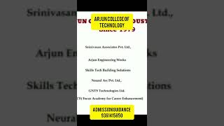 Arjun College of Technology Admission Guidance 9361415850#reels #guidance